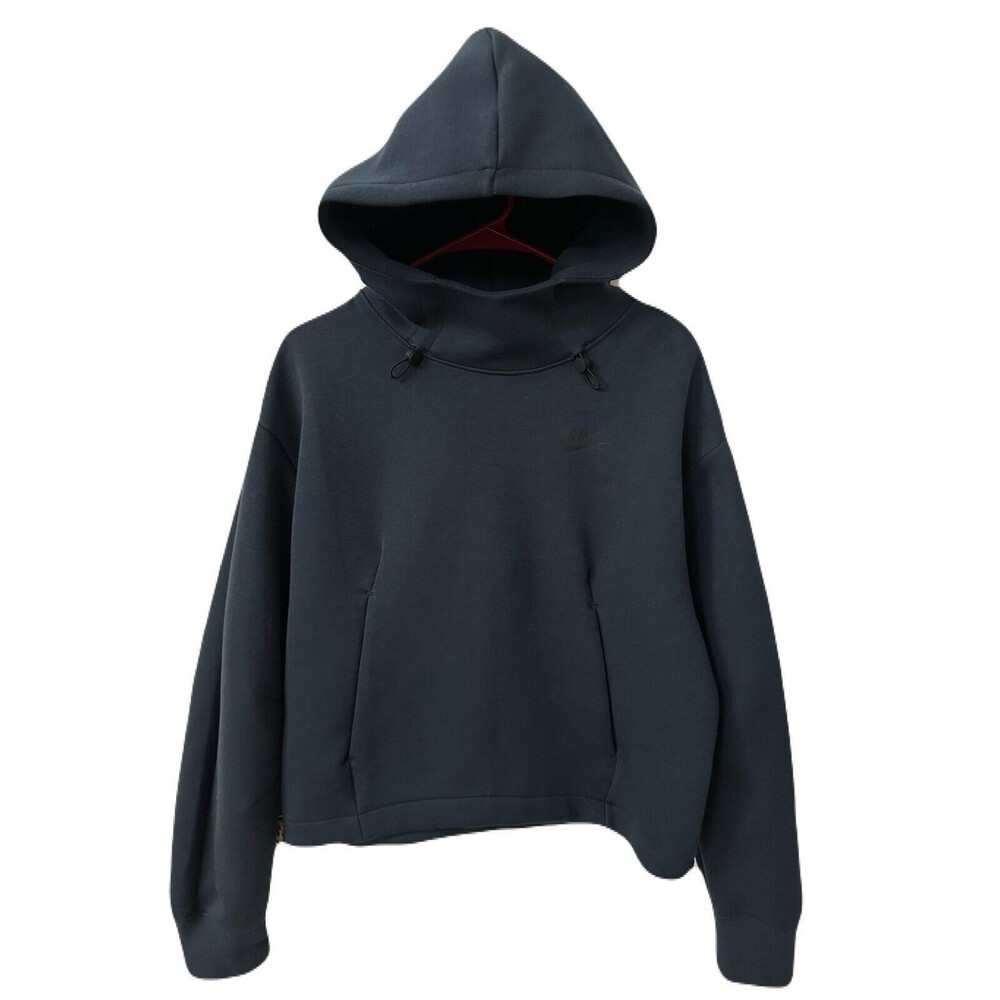 NEW Nike Womens Size Small Armory Navy Active Tech Fleece Hooded Sweatshirt $130 - Picture 4 of 9